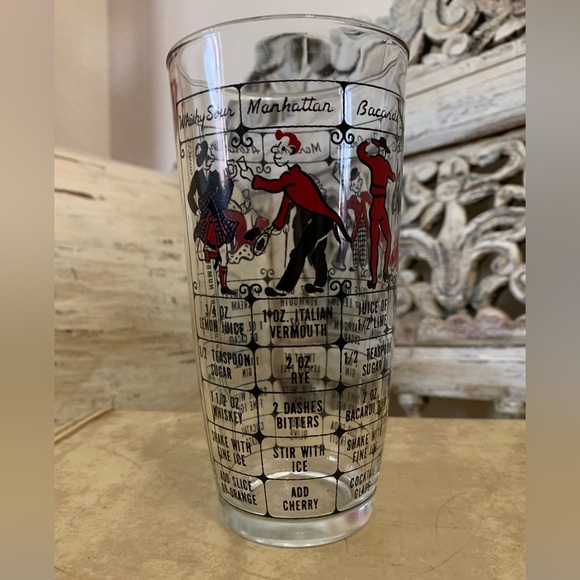Vintage Cocktail Mixer Glass 16oz - Picture 1 of 6